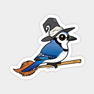 Witch Blue Jay Cute Halloween Birdorable Magnet