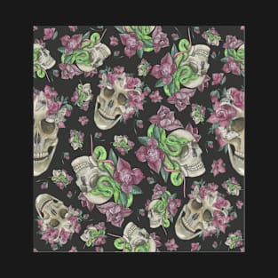 Retro skull flower T-Shirt