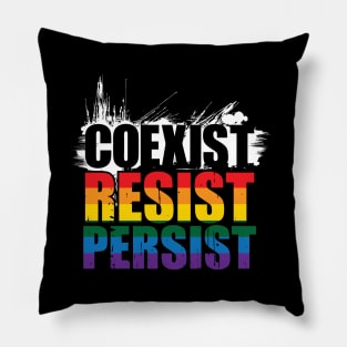 'Coexist Resist Persist' Political Anti-Trump Pillow