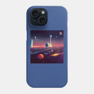 Interplanetary Spaceport Phone Case