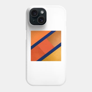 ART leather collage in orange Phone Case