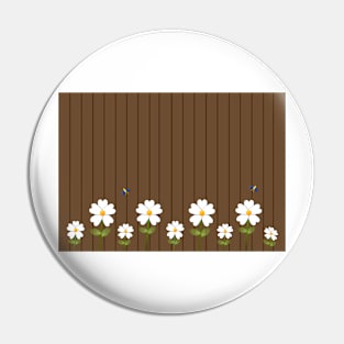 White flowers Pin