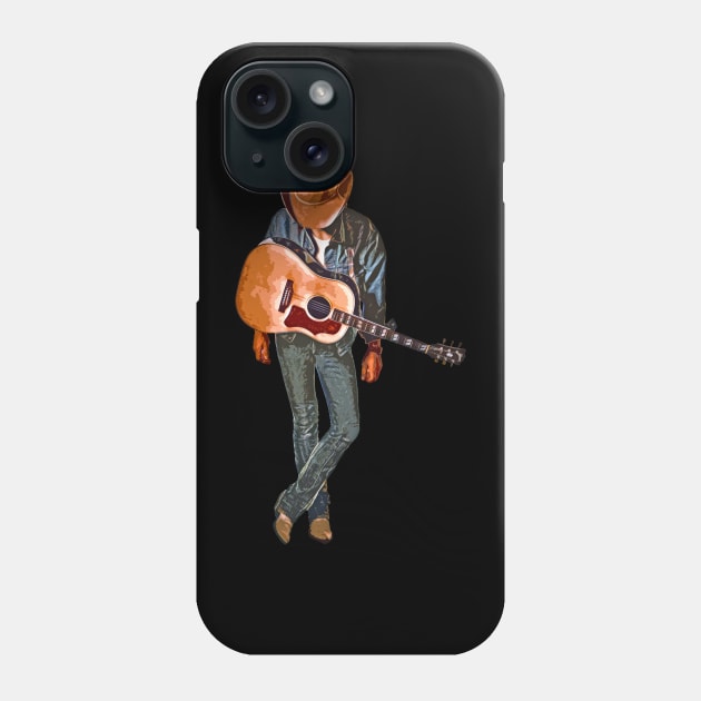 Dwight Yoakam Retro Vintage - Honky Tonk Music Legend Tribute Phone Case by Mr.FansArt