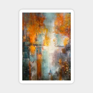 Autumn Trees Abstract Magnet