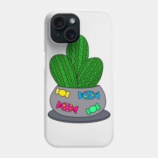 Cute Cactus Design #121: Cacti In A Trick Or Treat Halloween Pot Phone Case