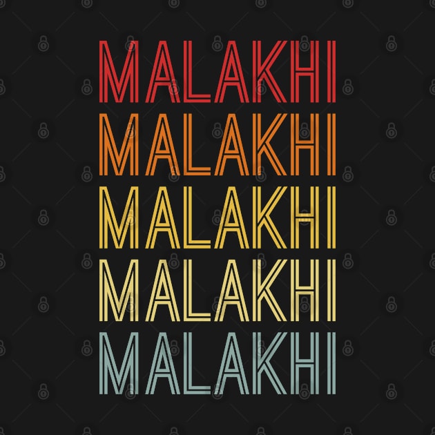 Malakhi Name Vintage Retro Pattern by CoolDesignsDz