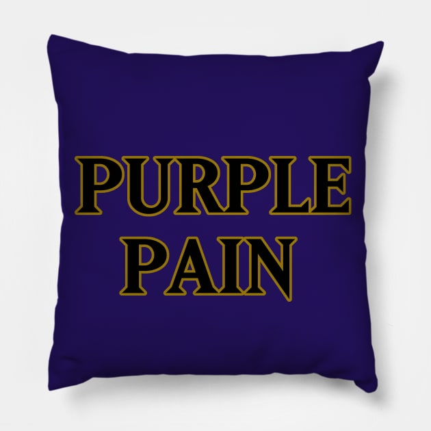 Purple Pain - Baltimore Pillow by The Pixel League