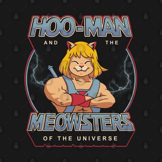 Hoo-Man and the Meowsters of the Universe by Vincent Trinidad Art