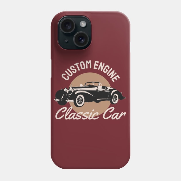 custom engine classic car Phone Case by busines_night