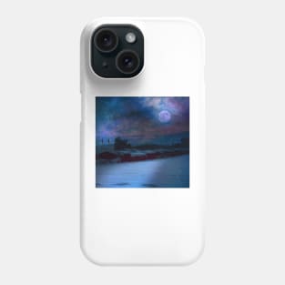 Moonbeam on the snow Phone Case