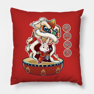 2023 Chinese New Year 2023 Lion Dance - Year Of The Rabbit Pillow