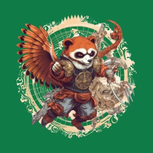 Red Panda Kung-Fu - Flying and Fighting with Furry Fury T-Shirt