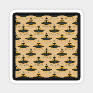 Alien hieroglyphs seamless pattern Magnet