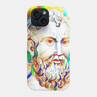 Zeno of Citium Colourful Portrait | Zeno of Citium Artwork 10 Phone Case