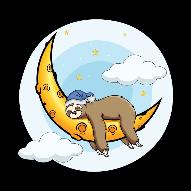 funny sleep sloth illustration - humour gift for brothers by Best Art Oth