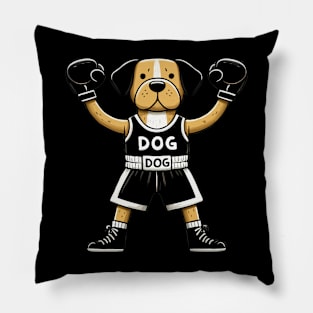 funny boxing dog boys kids Pillow