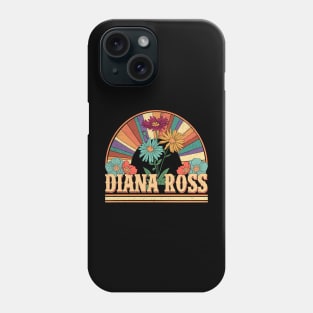 Diana Flowers Name Ross Personalized Gifts Retro Style Phone Case
