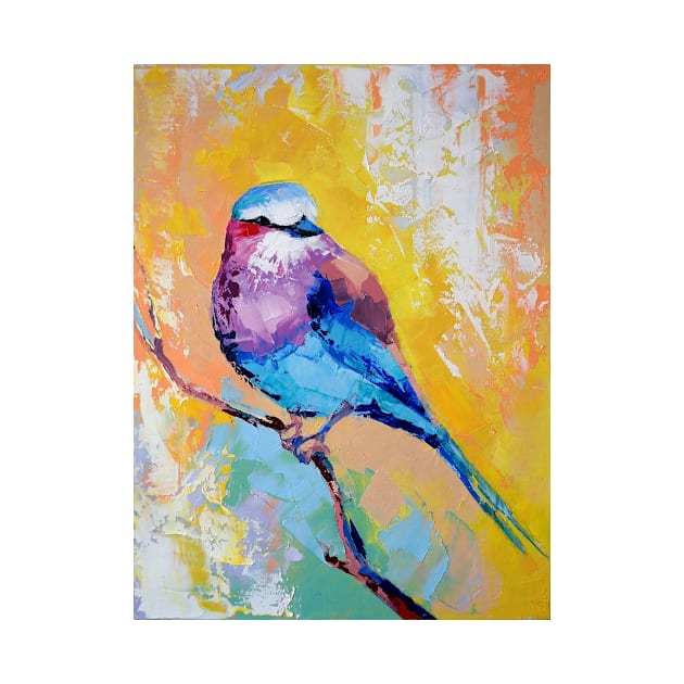 Conceptual abstract painting of a bird. by MariDein