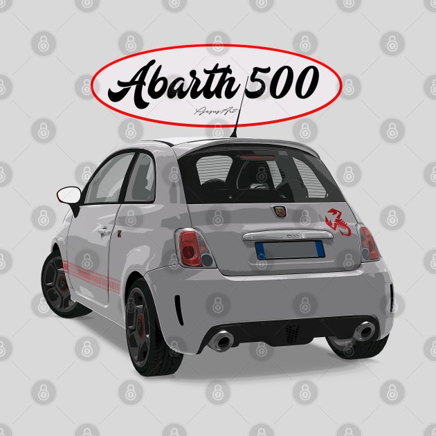 ABARTH 500 White Scorpion Back by PjesusArt