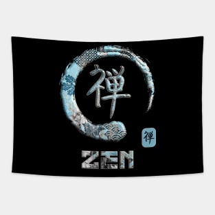 Zen Japanese Kanji Word Symbol Enso Circle 14 Tapestry
