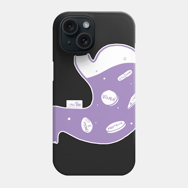 Food in My Stomach - Supplement (Color) Phone Case by TheAlbinoSnowman