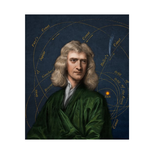 Isaac Newton and orbital motion (C021/9466) by SciencePhoto