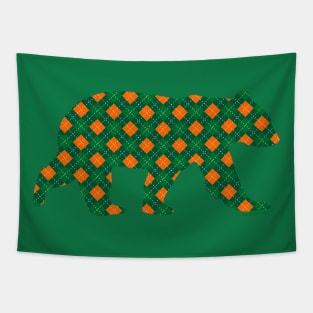 St. Patrick's Day Argyle Bear | BearlyBrand Tapestry