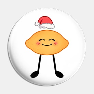 Gribby the Lemon Guy's Christmas Hat Pin