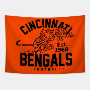 Vintage Cincinnati Bengals 3 by Buck Tee Originals Tapestry