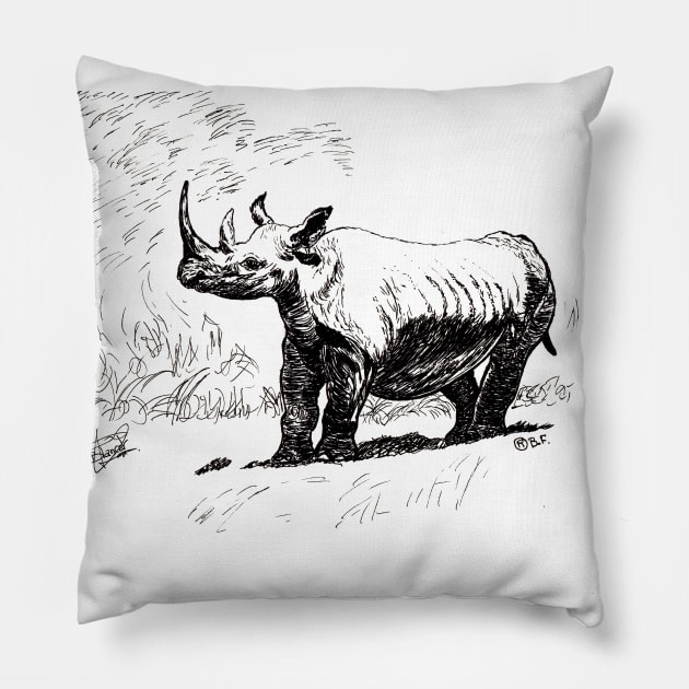 Rhino Pillow by BeritValk