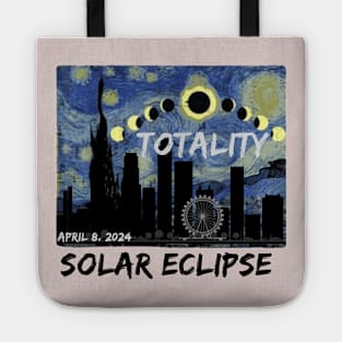 Art Solar Eclipse 2024 Totality April 8 Men Women Kids T-Shirt Tote