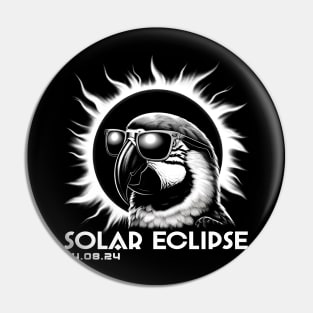 Celestial Parrot Eclipse: Trendy Tee for Bird Enthusiasts and Eclipses Pin