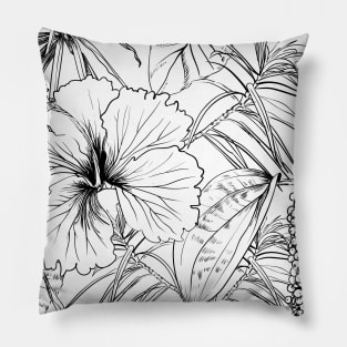 Seamless floral background with petunia Pillow