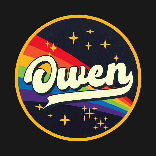 Owen // Rainbow In Space Vintage Style by LMW Art