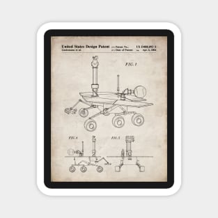 Nasa Mars Rover Patent - Mars Exploration Rover Art - Antique Magnet