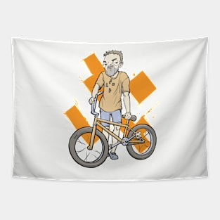 Bike illustration Tapestry