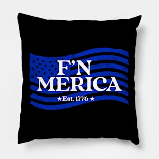 F'N AMERICA Patriot Flag Pillow