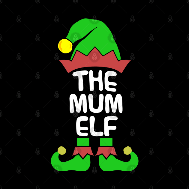 Mum Elf Matching Family Group Christmas Party Pajama by silvercoin