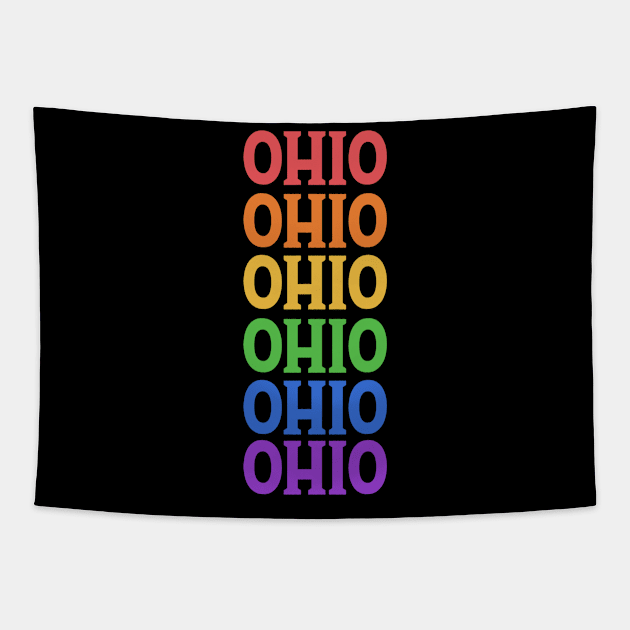 OHIO UNITED STATE Tapestry by OlkiaArt