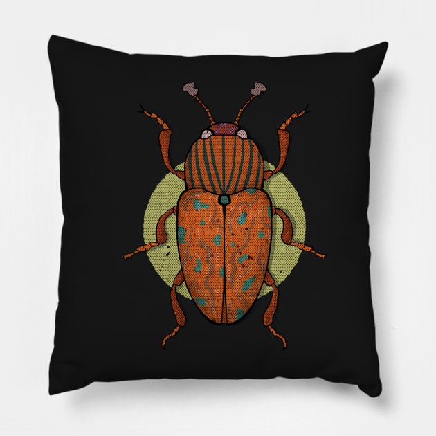 Coleoptera insect illustration 6 Pillow by ced-