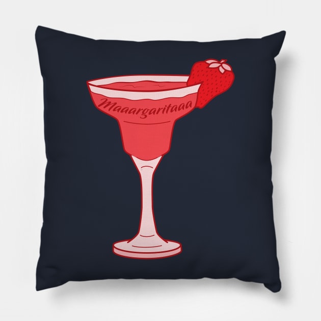 Strawberry Maaargaritaaa! Pillow by skauff