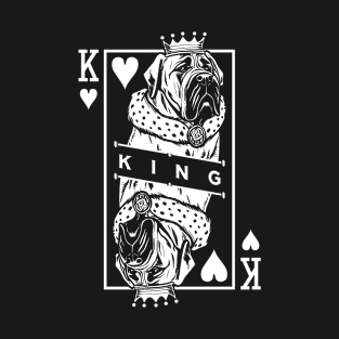 English Mastiff King Of Hearts Dog Playing Card Pop Art T-Shirt