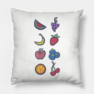 Retro Vintage fruit set Pillow