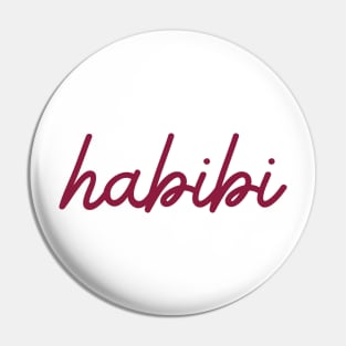 habibi - maroon red Pin