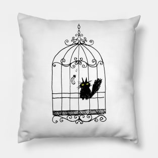 Vevekojotl in a cage Pillow