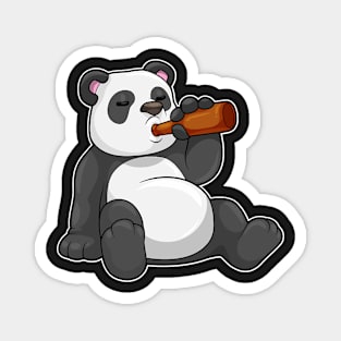 Panda with Bottle of Beer Magnet