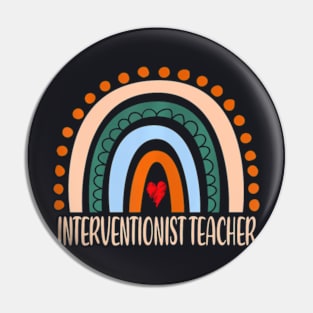 Interventionist Teacher Rainbow Appreciation Back To School Pin