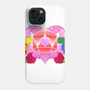DiceHeart - Pride Banner, Red Dice Phone Case