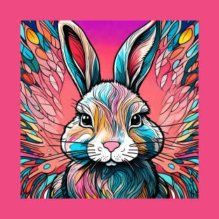 Rainbow Hare #008 T-Shirt