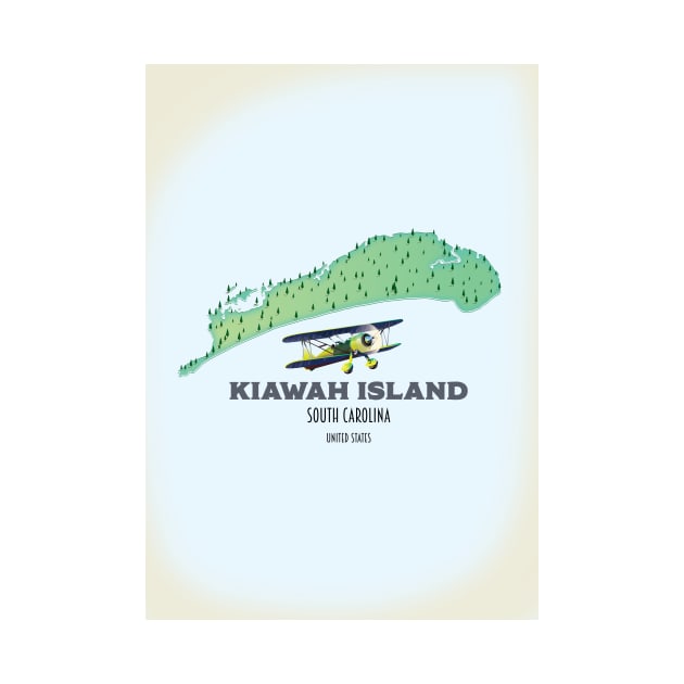 Kiawah Island South Carolina USA map by nickemporium1